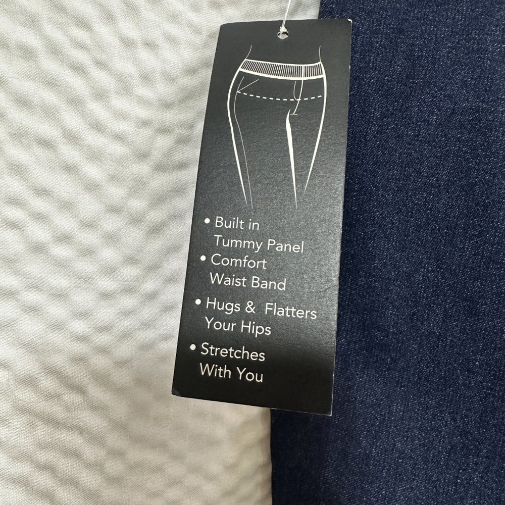 Kim Rogers Pants 16 Average Boot Cut Tummy Control Medium Denim Super Stretch - Picture 8 of 12